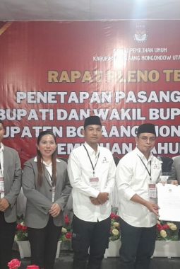 KPU Bolmut Tetapkan Pasangan SJL-MAP Pimpin Bolmut 2025-2030